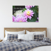 Rumi Quote Dahlia Canvas Print (Insitu (Slaapkamer))
