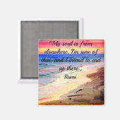 Rumi Quote Magnet Magneet (Voorkant / Achterkant)