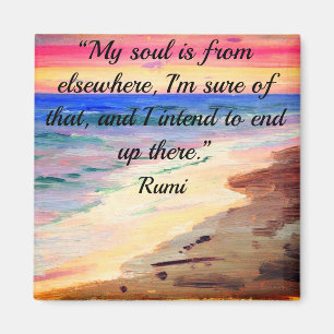 Rumi Quote Magnet Magneet