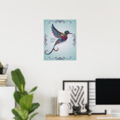 Rumi Quote met Hummingbird Poster (Thuiskantoor)