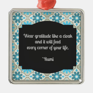 Rumi Quote Metalen Ornament