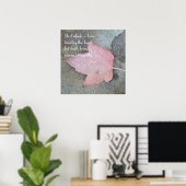 Rumi Quote Pink Leaf Poster (Thuiskantoor)