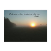 Rumi "The Breezes at Dawn"-briefkaart