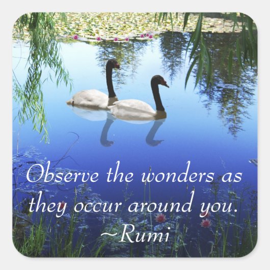 Rumi The wonders Vierkante Sticker (Voorkant)