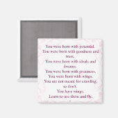 Rumi Wings Quote Magnet Magneet (Voorkant / Achterkant)