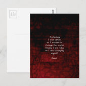 Rumi Wisdom citeert over verandering en openheid Briefkaart (Voorkant / Achterkant)