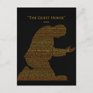 Rumi's Briefkaart "The Guest House"