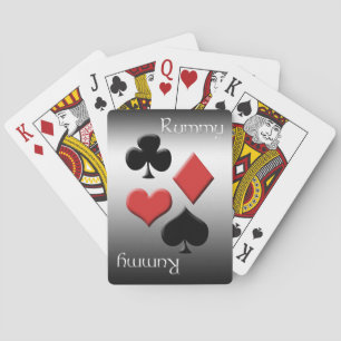 Rummy-Silver Metal Kijk Pokerkaarten