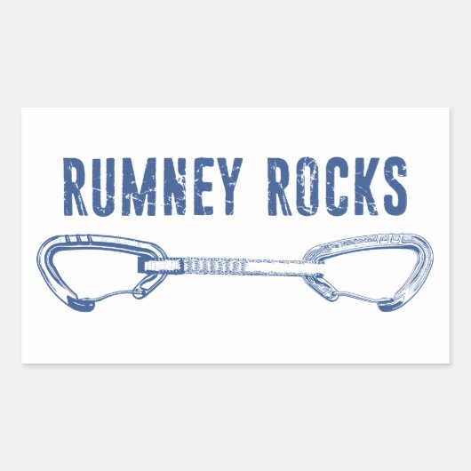 Rumney Rocks Climate Quickdraw Rechthoekige Sticker (Voorkant)