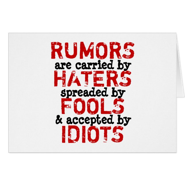 RUMORS ~ Confiance de la carte / Philosophie (Devant Horizontal)