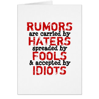 RUMORS ~ Confiance de la carte / Philosophie
