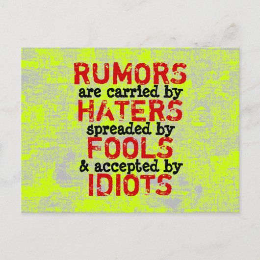 RUMORS - Vérisme de carte postale / Philosophie (Devant)