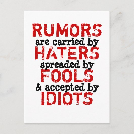 RUMORS - Vérisme de carte postale / Philosophie (Devant)