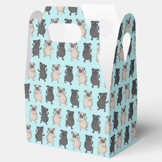 Rump Shaker Pug Puppy Bust Een Move Schattige Danc Bedankdoosjes (Geopend)