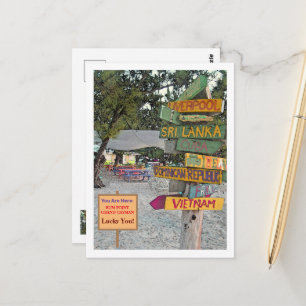 RUMPUNT, GRAND CAYMAN COLORFUL SIGNES BRIEFKAART