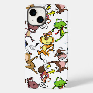 Run 2023, Leuke Cartoons lopen rond No BG Case-Mate iPhone 14 Hoesje
