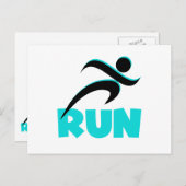 RUN Aqua Briefkaart (Voorkant / Achterkant)