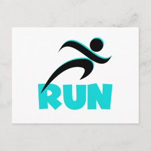 RUN Aqua Briefkaart