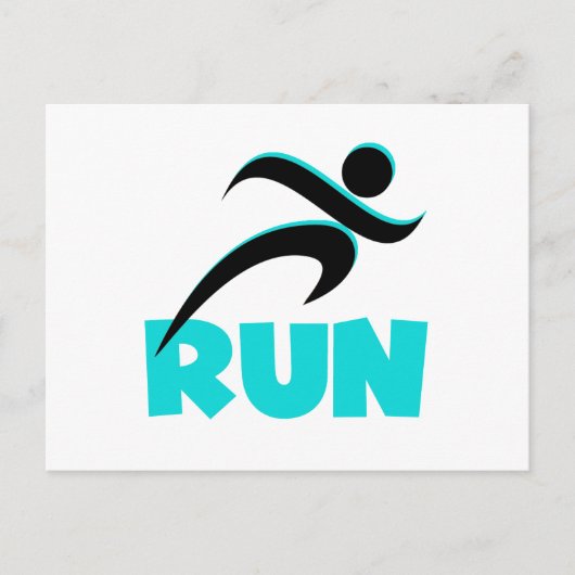 RUN Aqua Briefkaart (Voorkant)