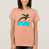 RUN Aqua T-shirt (Voorkant)