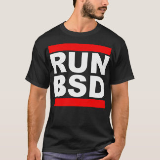 Run BSD - Cool Whitered Design voor Unix Hackers S T-shirt