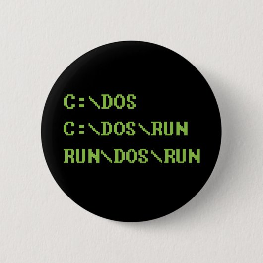 run dos run ronde button 5,7 cm (Voorkant)