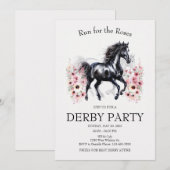 Run for the Roses Derby Party Invitation Elegant H (Devant / Derrière)