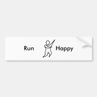 Run Happy 01, Bumpersticker
