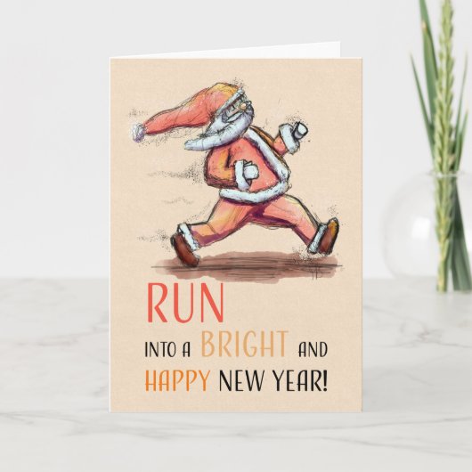 Run into a new year! kaart (Voorkant)