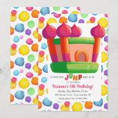 Run Jump Play Verjaardagsfeestje Kaart (Voorkant / Achterkant)