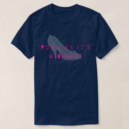 Run Like Its Midnight Princess Athletic Runner  T-shirt (Design voorkant)