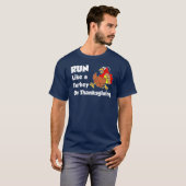 Run Like Turkey op Thanksgiving (ON DARK) T-shirt (Voorkant volledig)