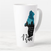 Run Motivation vindt je grappig Beer Latte Mok (Rechterhoek)