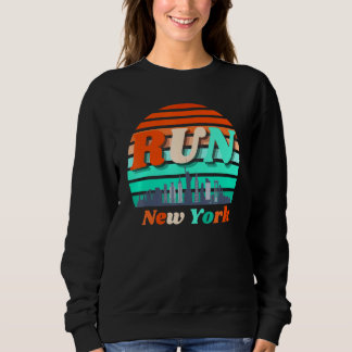 Run New York Sunrise City Silhouette Celebrate Run Trui