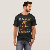 Run Now Gobble Later  Thanksgiving Day Race Turkey T-shirt (Voorkant volledig)