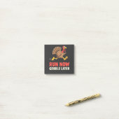Run Now Gobble Later Turkije Runner Marathon Post-it® Notes (Op bureau)