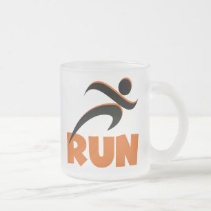 RUN Oranje Matglas Koffiemok