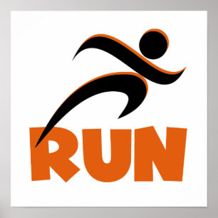 RUN Oranje Poster