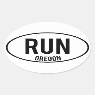 RUN Oregon Ovale Sticker