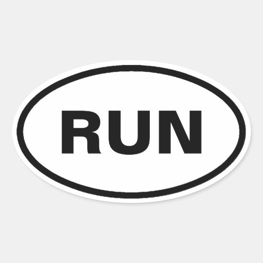 Run ovale auto stickers (Voorkant)