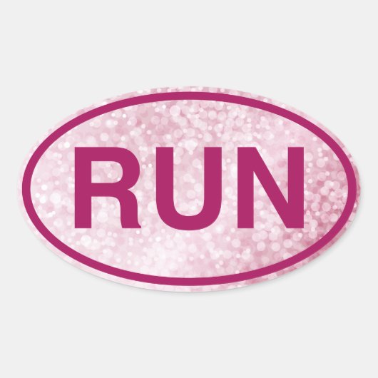 RUN OVALE STICKER (Voorkant)