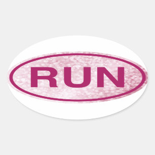 RUN OVALE STICKER