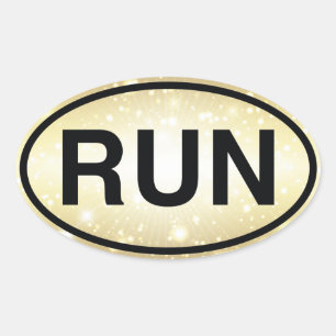 RUN OVALE STICKER