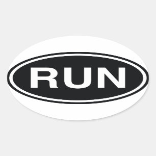 RUN OVALE STICKER
