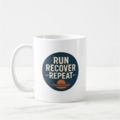 Run. Recover. Repeat. – Running Lifestyle Mug Koffiemok (Links)