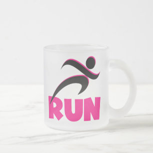 RUN Roze Matglas Koffiemok