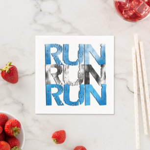 Run run - run - Runner themed Paper Napkins Servetten