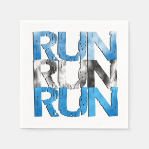 Run run - run - Runner themed Paper Napkins Servetten