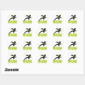 RUN Spring Green Ronde Sticker (Vel)