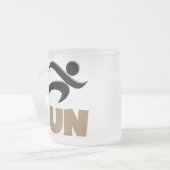 RUN Tan Matglas Koffiemok (Voorkant links)